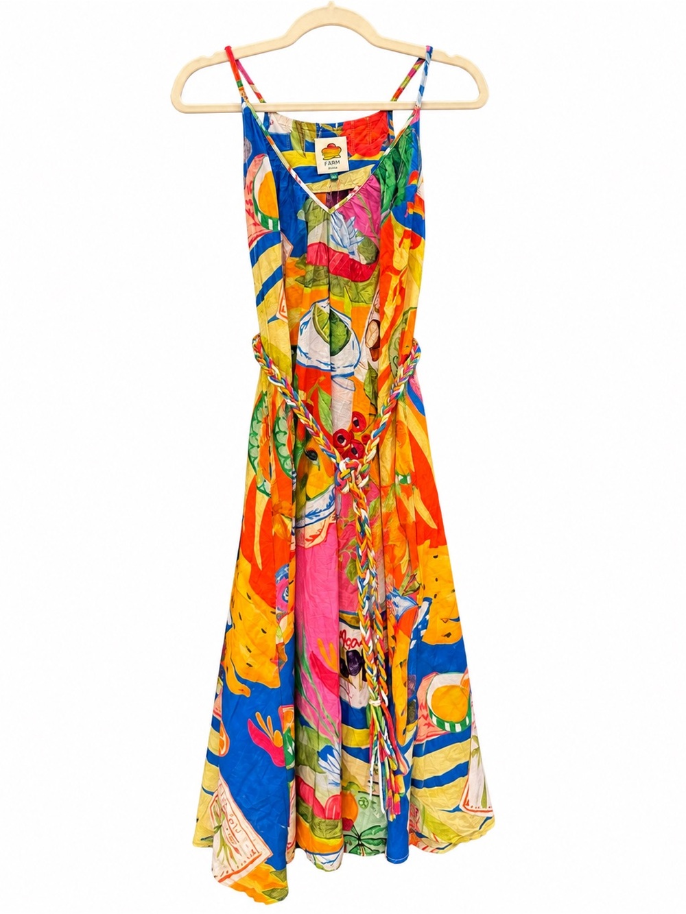 FARM Rio Women's Bright Tropical Multi-Color Midi Sundress